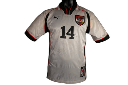 Östereich 1998 Heim Trikot REINMAYR #14(8\10) MATCHWORN - S