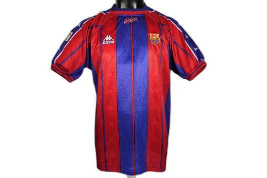 FC Barcelona 1997-1998 Heim Trikot RIVALDO #11(9\10) - XL