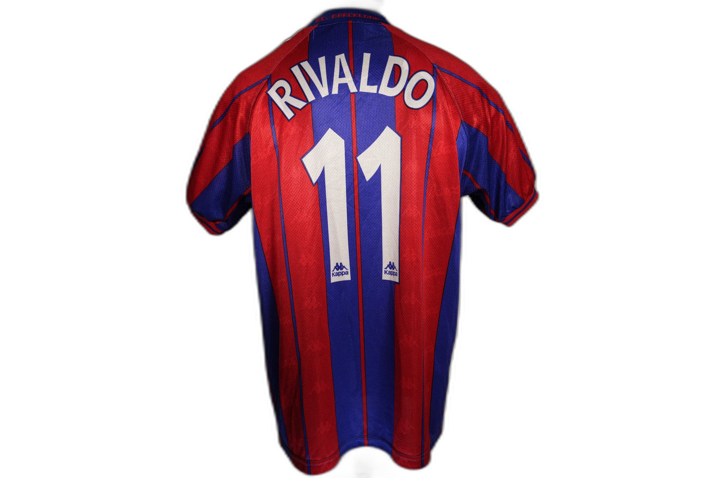 Camiseta local del FC Barcelona 1997-1998 RIVALDO #11(9\10) - XL