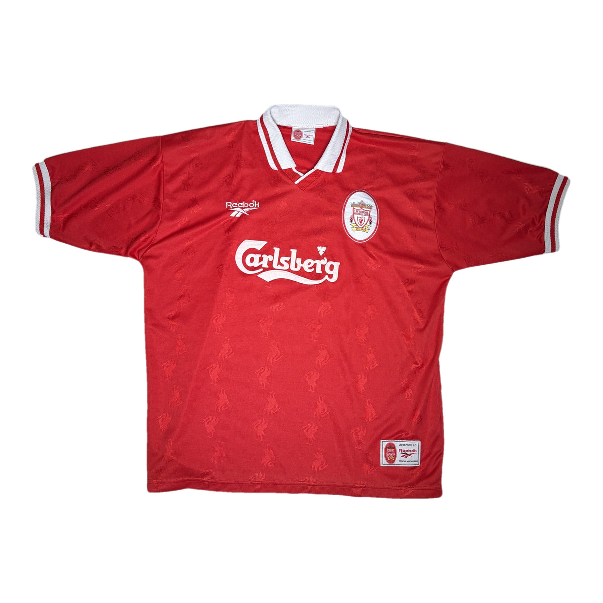 FC Liverpool 1996-1998 Collymore 8 Heim Trikot (10/10) XL